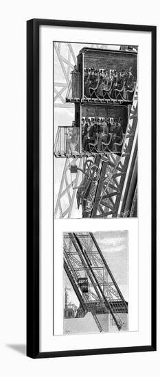 Paris, France - La Tour Eiffel, Lifts-null-Framed Art Print