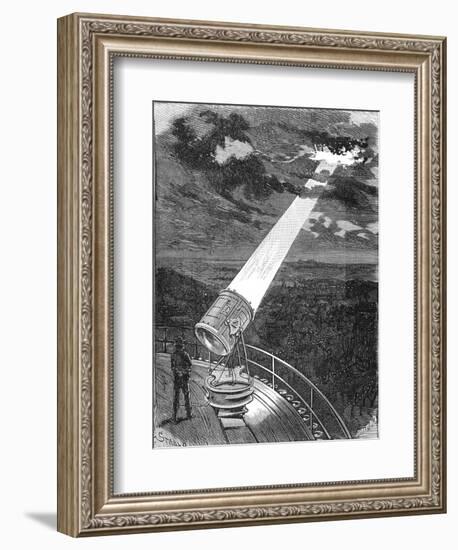 Paris, France - La Tour Eiffel, Searchlight-null-Framed Premium Giclee Print