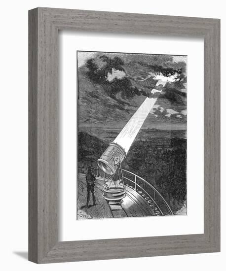 Paris, France - La Tour Eiffel, Searchlight-null-Framed Premium Giclee Print