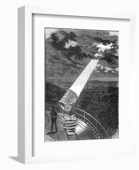 Paris, France - La Tour Eiffel, Searchlight-null-Framed Premium Giclee Print