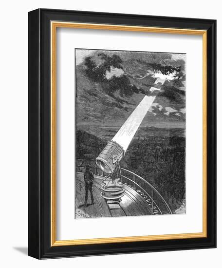 Paris, France - La Tour Eiffel, Searchlight-null-Framed Premium Giclee Print