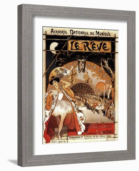 Paris, France - Le Reve Ballet Performance Opera House Promo Poster-Lantern Press-Framed Art Print