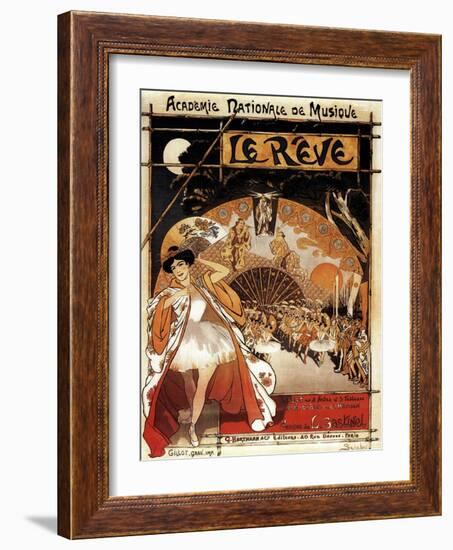 Paris, France - Le Reve Ballet Performance Opera House Promo Poster-Lantern Press-Framed Art Print