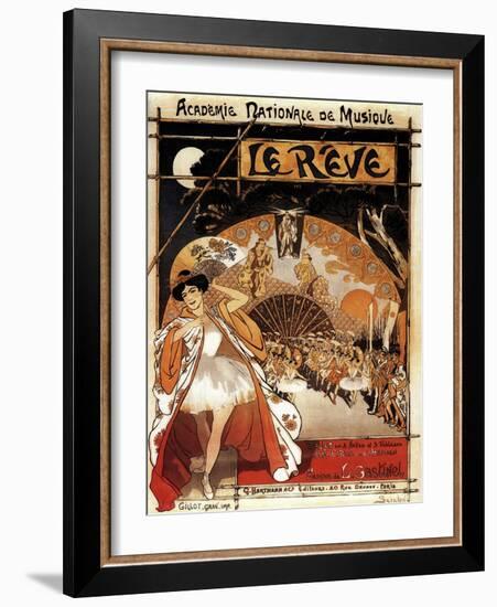 Paris, France - Le Reve Ballet Performance Opera House Promo Poster-Lantern Press-Framed Art Print