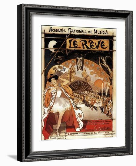 Paris, France - Le Reve Ballet Performance Opera House Promo Poster-Lantern Press-Framed Art Print