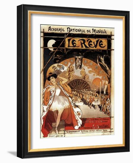 Paris, France - Le Reve Ballet Performance Opera House Promo Poster-Lantern Press-Framed Art Print