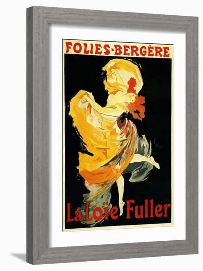 Paris, France - Loie Fuller at the Folies-Bergere Theatre Promo Poster-Lantern Press-Framed Art Print