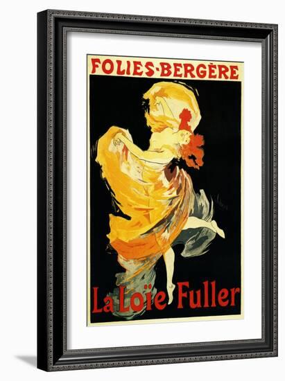 Paris, France - Loie Fuller at the Folies-Bergere Theatre Promo Poster-Lantern Press-Framed Art Print