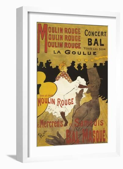 Paris, France - Moulin Rouge La Goulue Valentin le Desosse Poster-Lantern Press-Framed Art Print