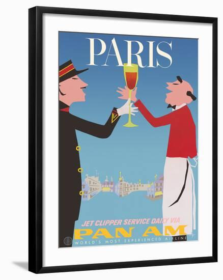 Paris, France - Pan American World Airways-Aaron Fine-Framed Giclee Print