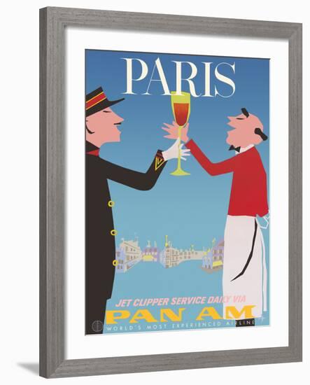 Paris, France - Pan American World Airways-Aaron Fine-Framed Giclee Print