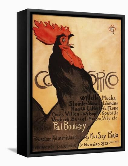 Paris, France - Periodical Cocorico Rooster Promotional Poster-Lantern Press-Framed Stretched Canvas