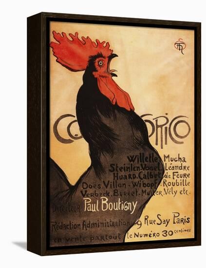 Paris, France - Periodical Cocorico Rooster Promotional Poster-Lantern Press-Framed Stretched Canvas