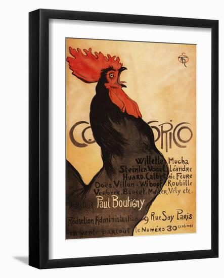 Paris, France - Periodical Cocorico Rooster Promotional Poster-Lantern Press-Framed Art Print