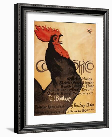 Paris, France - Periodical Cocorico Rooster Promotional Poster-Lantern Press-Framed Art Print