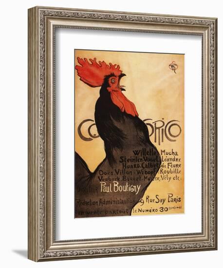 Paris, France - Periodical Cocorico Rooster Promotional Poster-Lantern Press-Framed Art Print