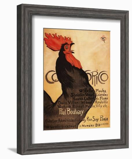 Paris, France - Periodical Cocorico Rooster Promotional Poster-Lantern Press-Framed Art Print