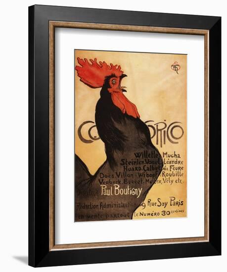 Paris, France - Periodical Cocorico Rooster Promotional Poster-Lantern Press-Framed Art Print