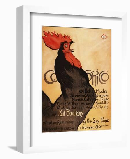 Paris, France - Periodical Cocorico Rooster Promotional Poster-Lantern Press-Framed Art Print