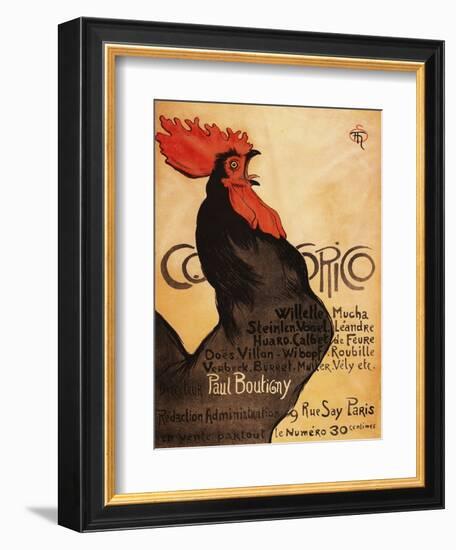 Paris, France - Periodical Cocorico Rooster Promotional Poster-Lantern Press-Framed Art Print