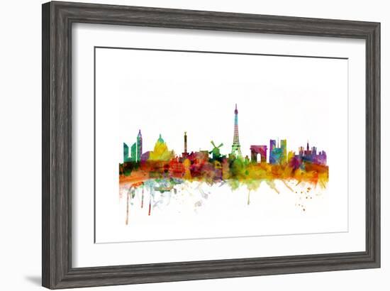 Paris France Skyline-Michael Tompsett-Framed Art Print