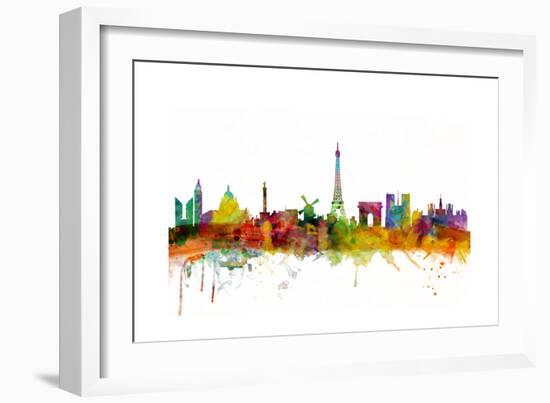 Paris France Skyline-Michael Tompsett-Framed Art Print