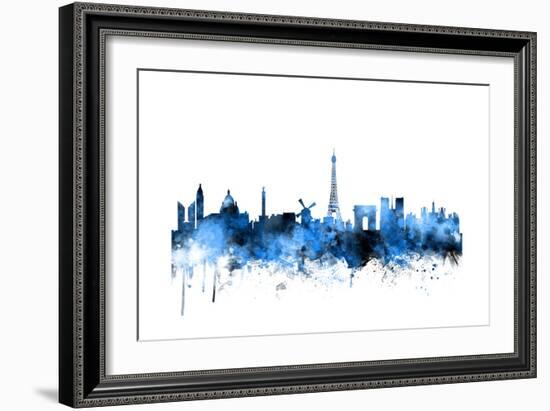 Paris France Skyline-Michael Tompsett-Framed Premium Giclee Print