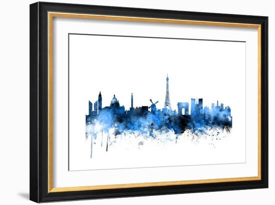 Paris France Skyline-Michael Tompsett-Framed Premium Giclee Print