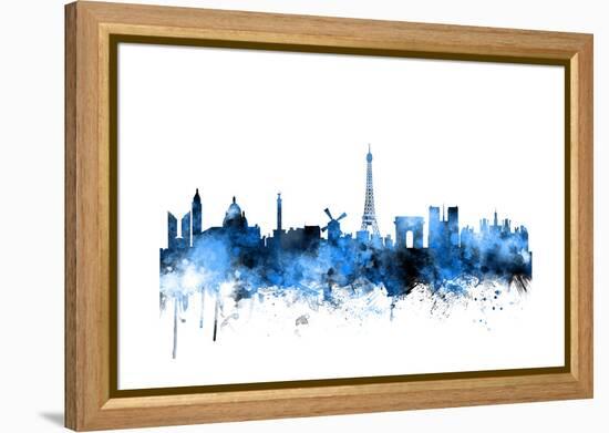 Paris France Skyline-Michael Tompsett-Framed Stretched Canvas