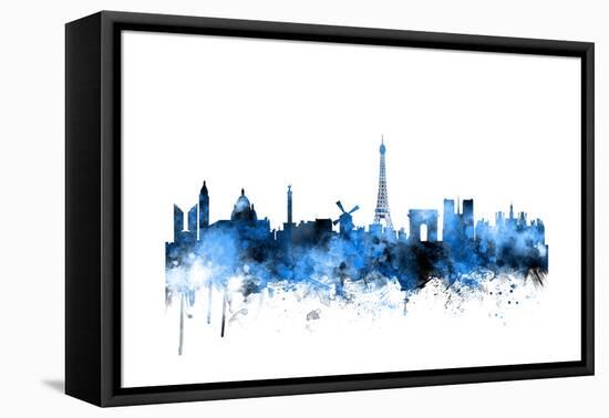 Paris France Skyline-Michael Tompsett-Framed Stretched Canvas