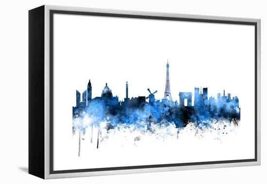 Paris France Skyline-Michael Tompsett-Framed Stretched Canvas