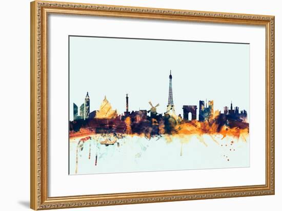 Paris France Skyline-Michael Tompsett-Framed Art Print