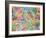 Paris France Street Map-Michael Tompsett-Framed Art Print