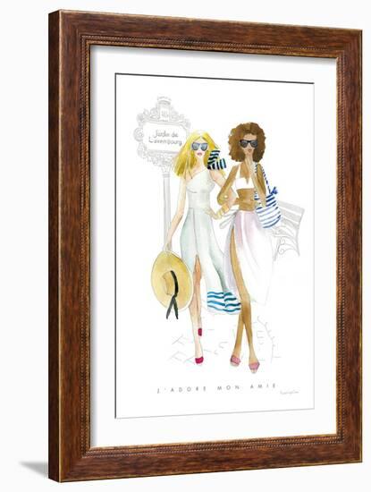 Paris Girlfriends IV-Mercedes Lopez Charro-Framed Art Print