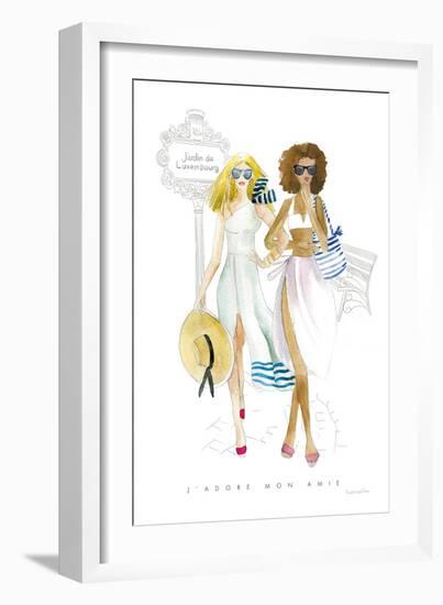 Paris Girlfriends IV-Mercedes Lopez Charro-Framed Art Print