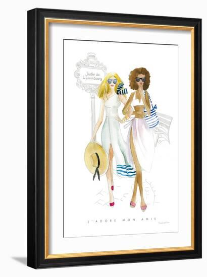 Paris Girlfriends IV-Mercedes Lopez Charro-Framed Art Print