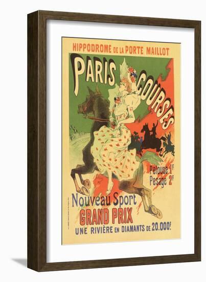 Paris Grand Prix Racing - the New Sport-Alphonse Mucha-Framed Art Print