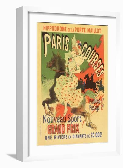 Paris Grand Prix Racing - the New Sport-Alphonse Mucha-Framed Art Print