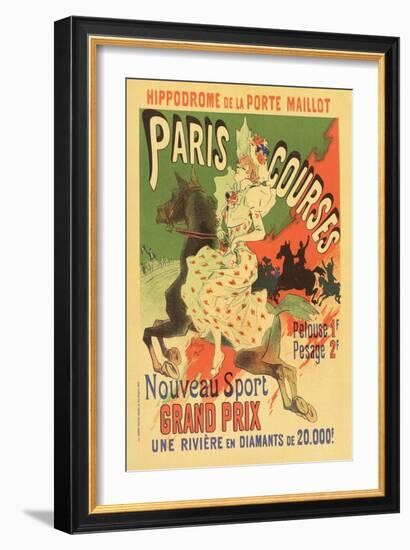 Paris Grand Prix Racing - the New Sport-Alphonse Mucha-Framed Art Print