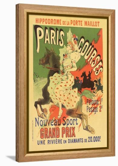 Paris Grand Prix Racing - the New Sport-Alphonse Mucha-Framed Stretched Canvas