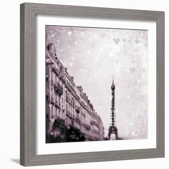 Paris Heart Storm 1-Tracey Telik-Framed Art Print