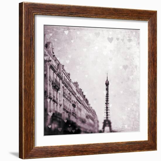 Paris Heart Storm 1-Tracey Telik-Framed Art Print