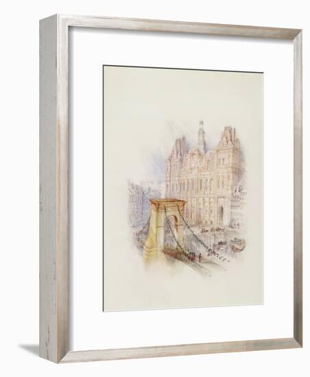 Paris: Hotel De Ville-J. M. W. Turner-Framed Giclee Print