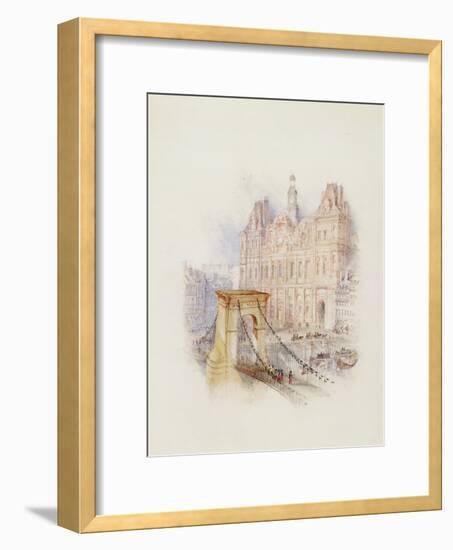 Paris: Hotel De Ville-J. M. W. Turner-Framed Giclee Print