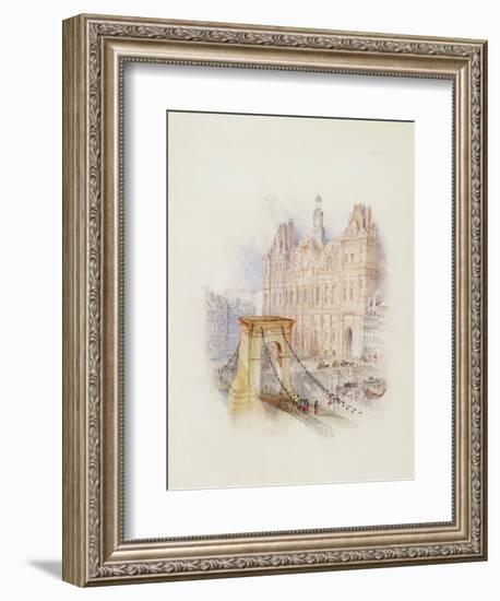 Paris: Hotel De Ville-J. M. W. Turner-Framed Giclee Print