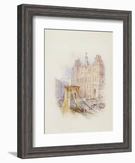 Paris: Hotel De Ville-J. M. W. Turner-Framed Giclee Print