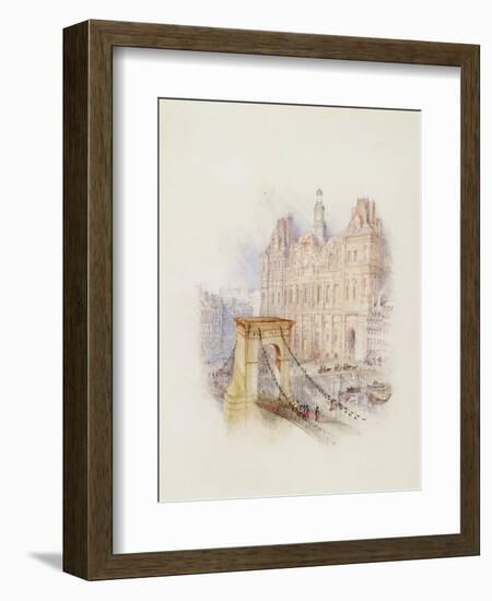 Paris: Hotel De Ville-J. M. W. Turner-Framed Giclee Print