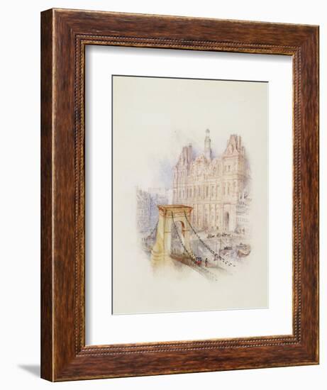 Paris: Hotel De Ville-J. M. W. Turner-Framed Giclee Print