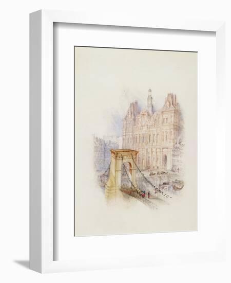 Paris: Hotel De Ville-J. M. W. Turner-Framed Giclee Print