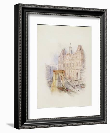 Paris: Hotel De Ville-J. M. W. Turner-Framed Giclee Print